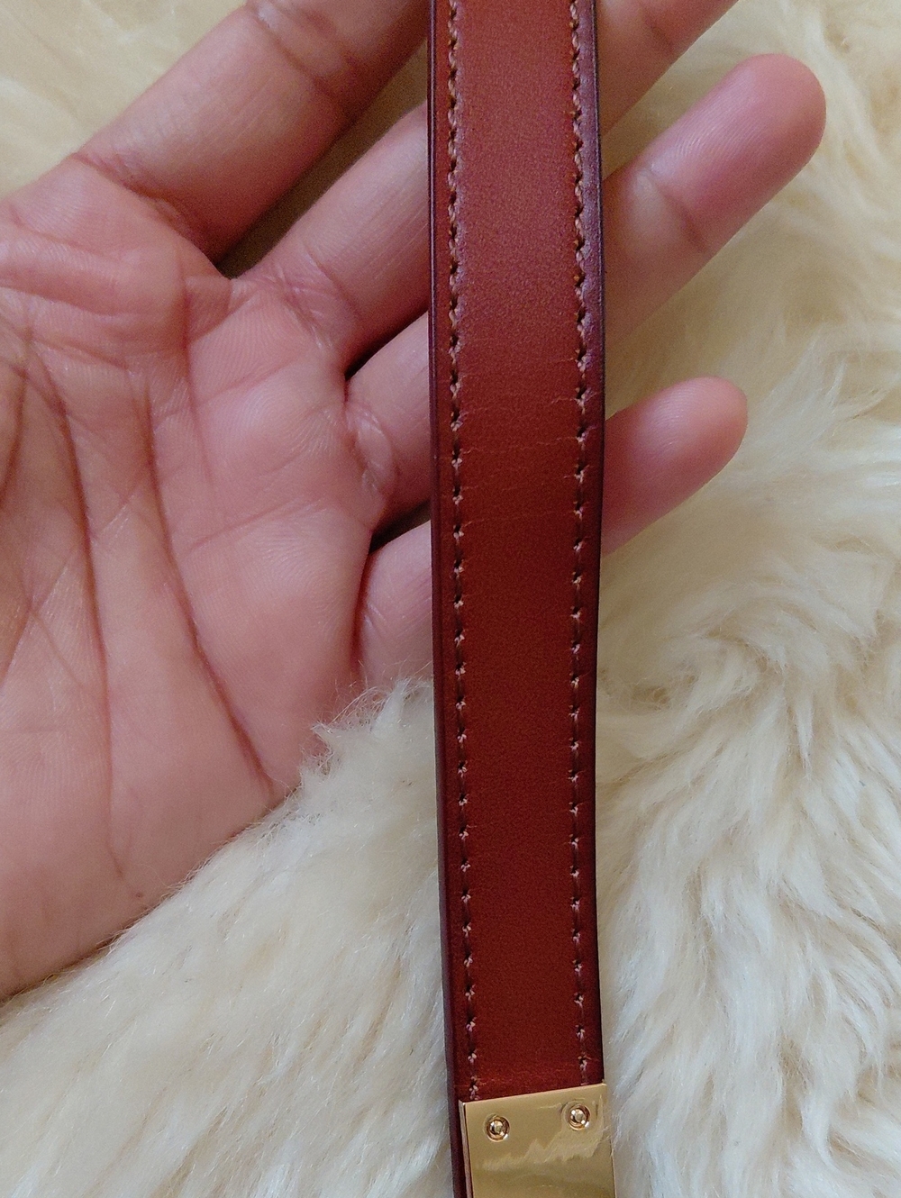 RED LUXURY KELLY GOLD ADJUSTABLE BELT - Picture 9 of 9